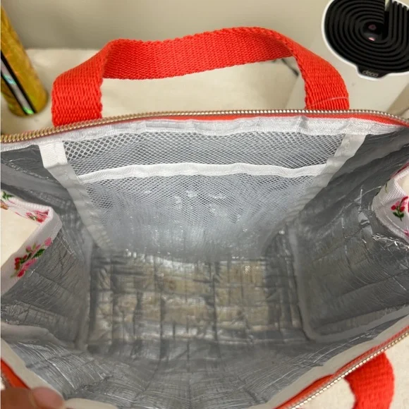 Kate Spade White Floral Insulated Lunch Tote - Picture 3 of 3